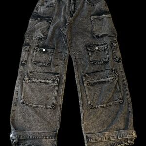 Stylish Black Wide Leg Jeans